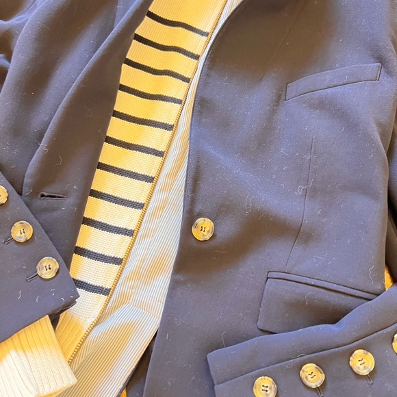 VERONICA BEARD navy miller? Blazer jacket AND striped sweater Dickey size 8/M - Picture 6 of 7